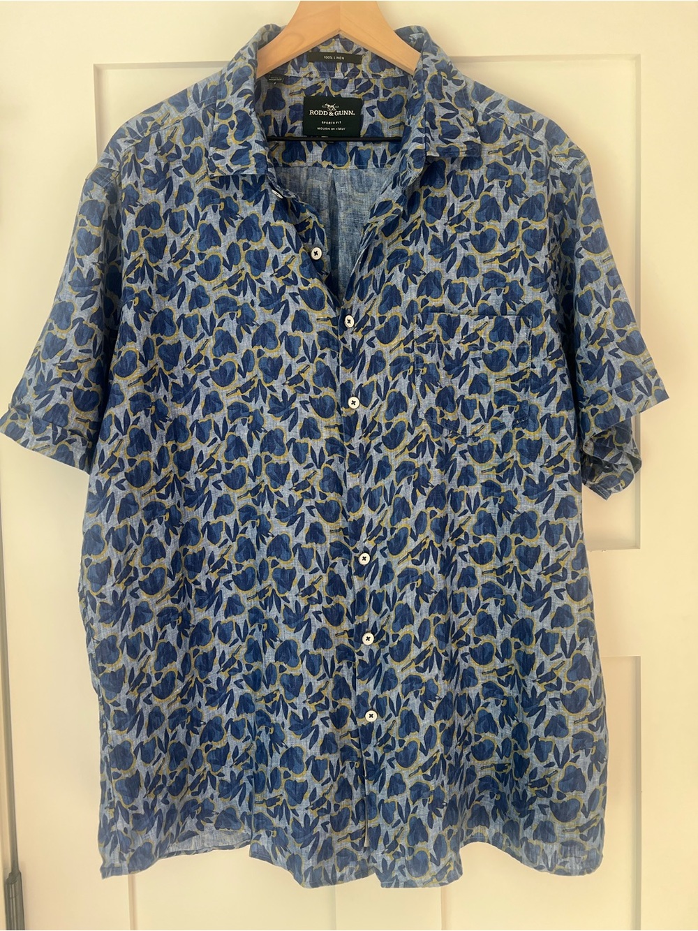 RODD & GUNN | Sports Fit 100% Linen Abstract Print Shirt Men’s 2XL